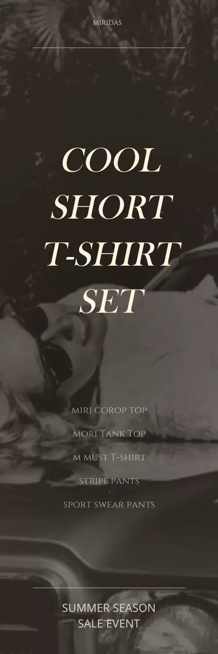 Banner promocional de moda retrô preta