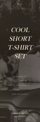 Banner promocional de moda retrô preta