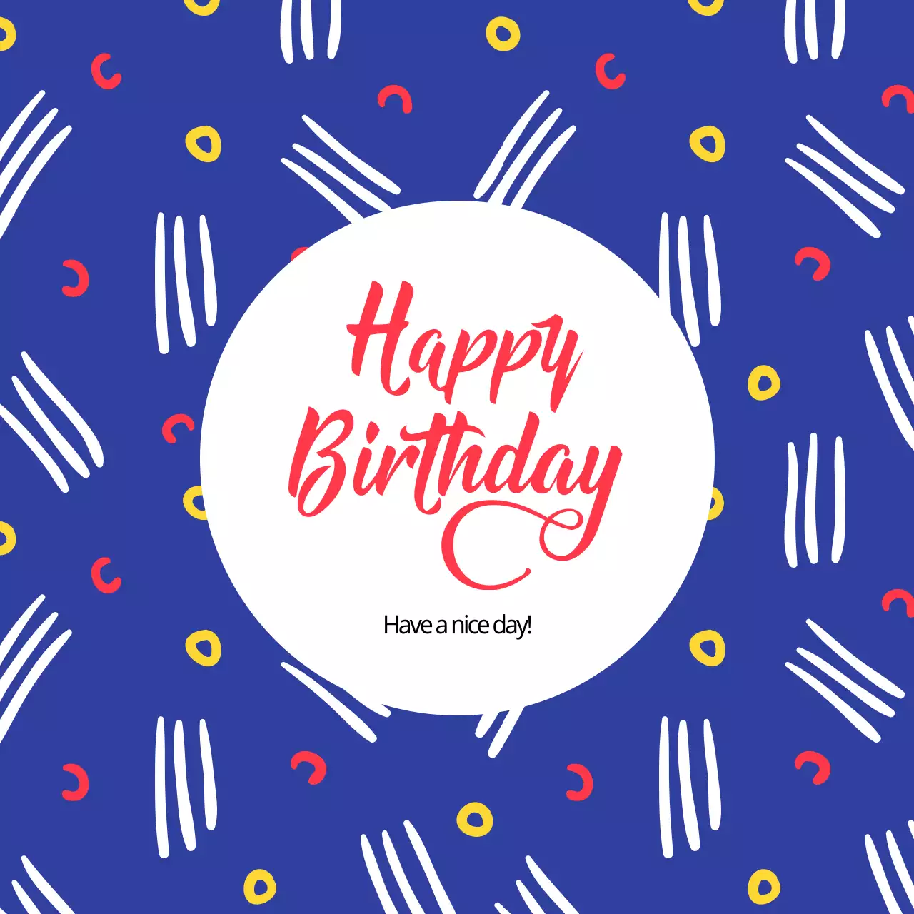 Blue Retro Birthday Invitation Banner