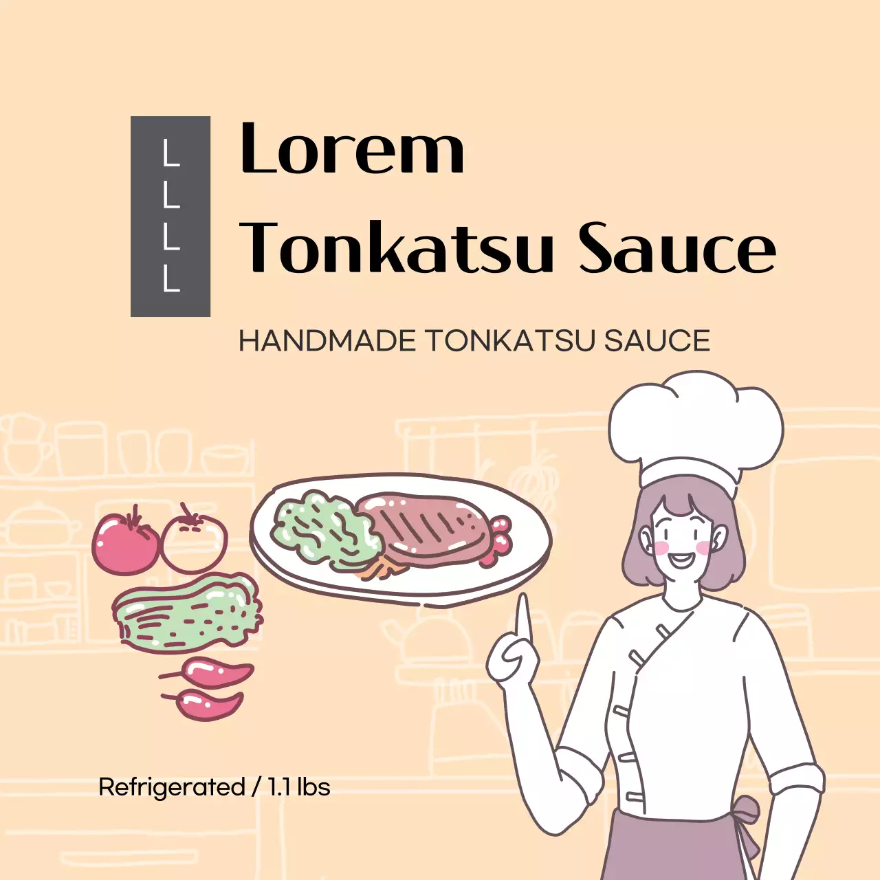 Molho Tonkatsu de laranja