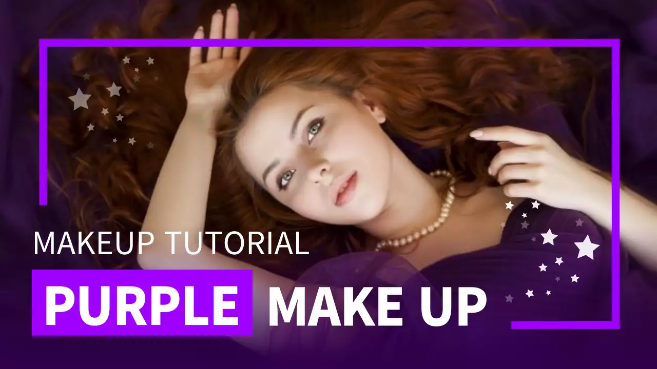 Purple Trendy Makeup Guide YouTube Thumbnail