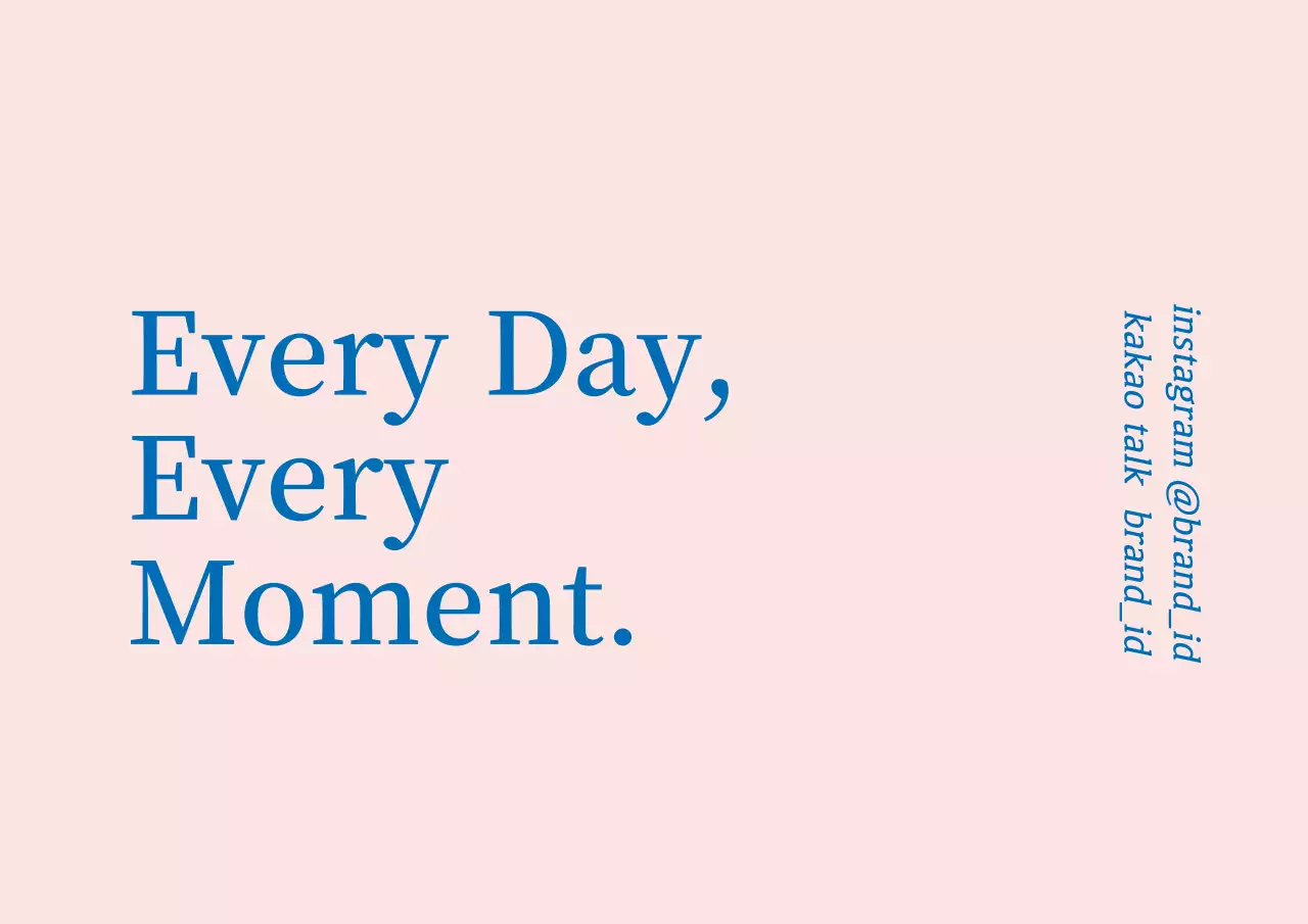 Pink-blue brand label