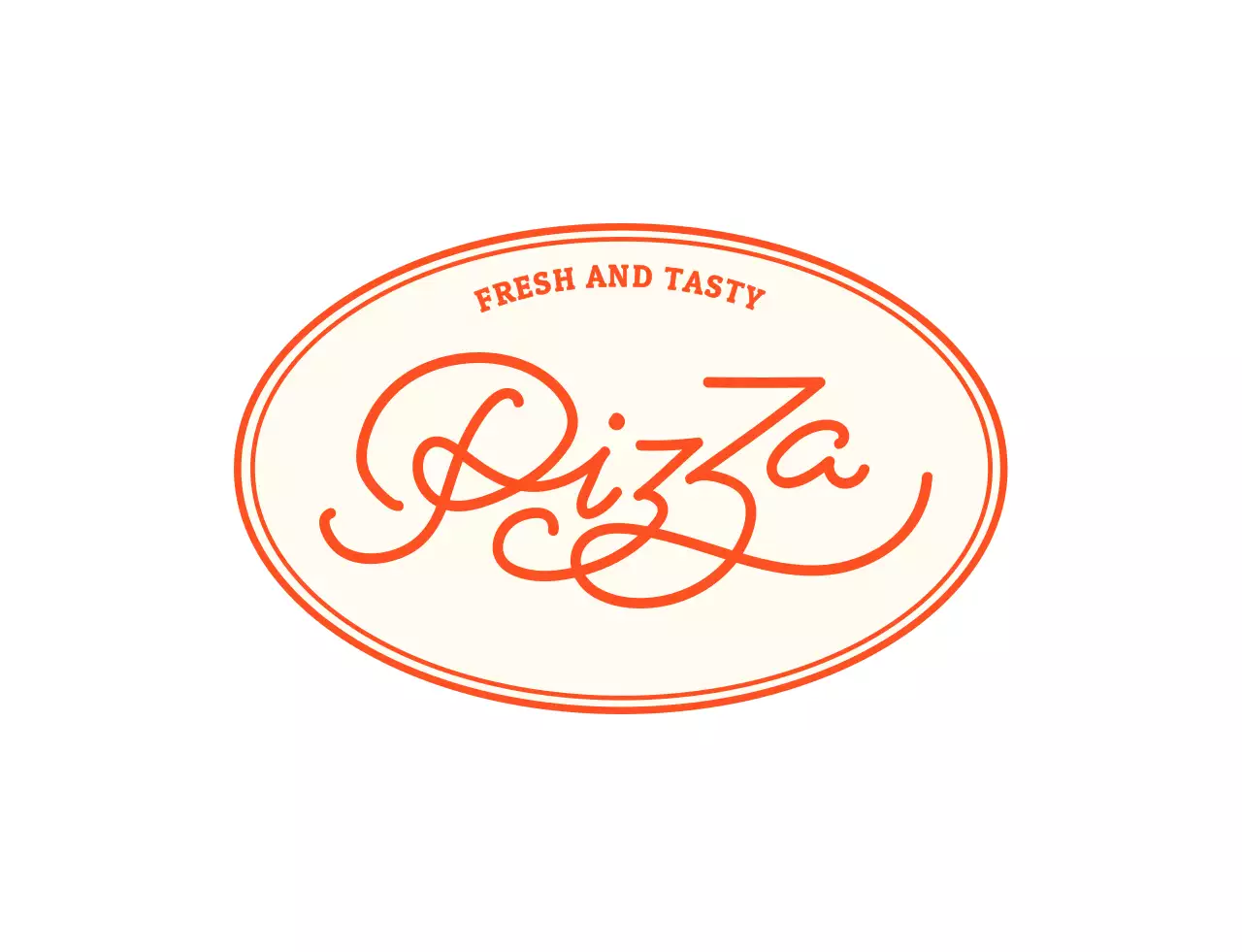 Red pizzeria logo restaurant t-shirt