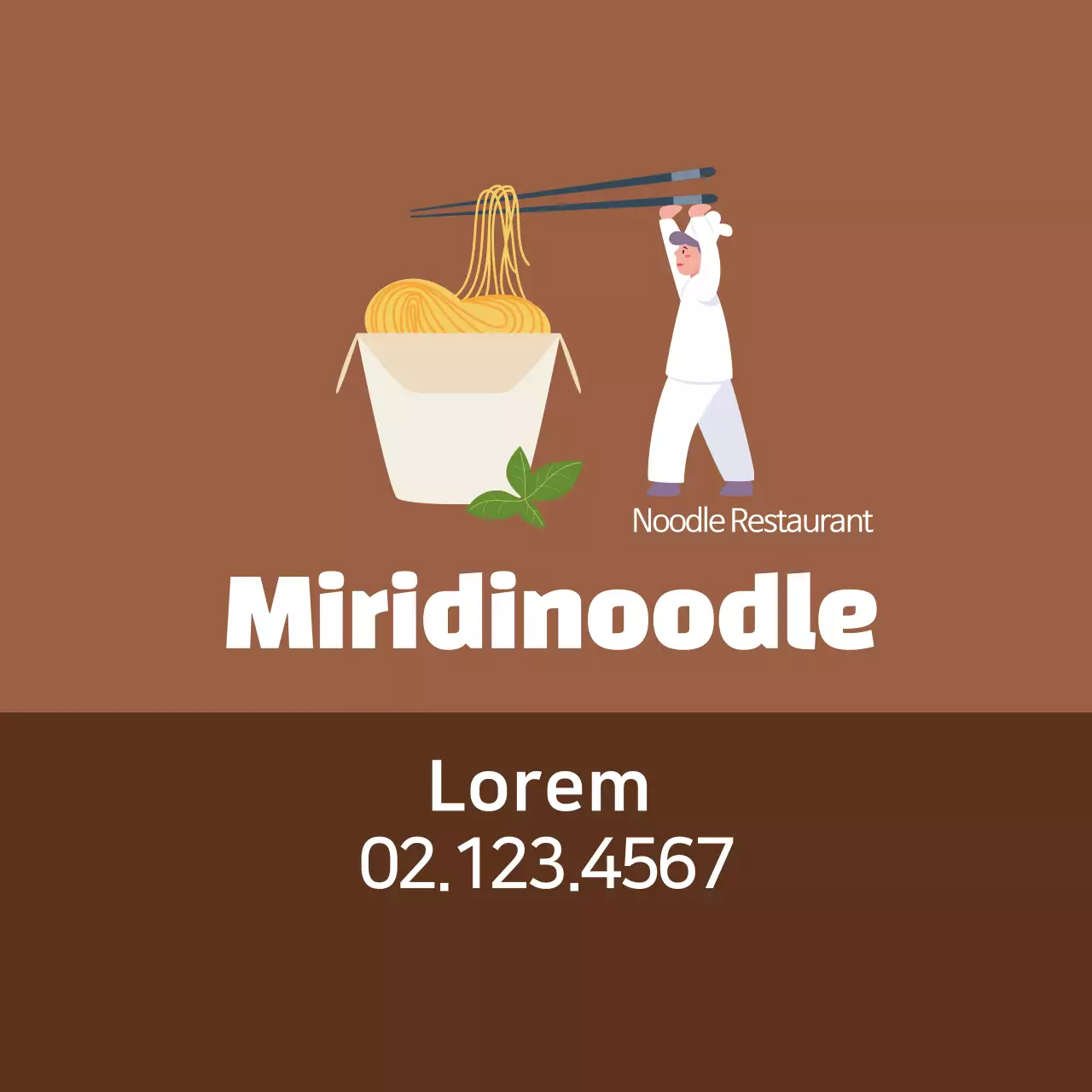 Ilustração castanha promoção de massa de restaurante limpa