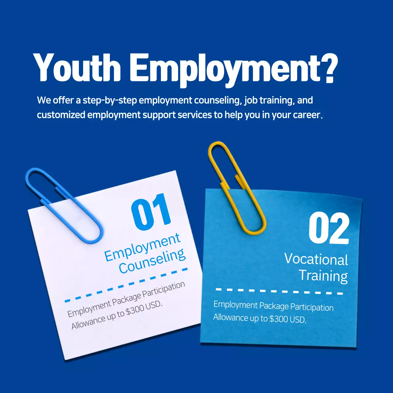 Blue Modern Employment Promotion Instagram Post