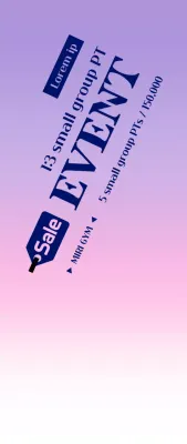 Promote a gym group event with a gradient background