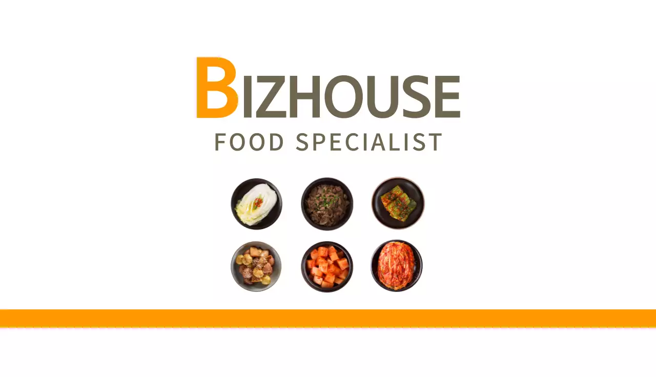 Orange Minimal Food Business Card