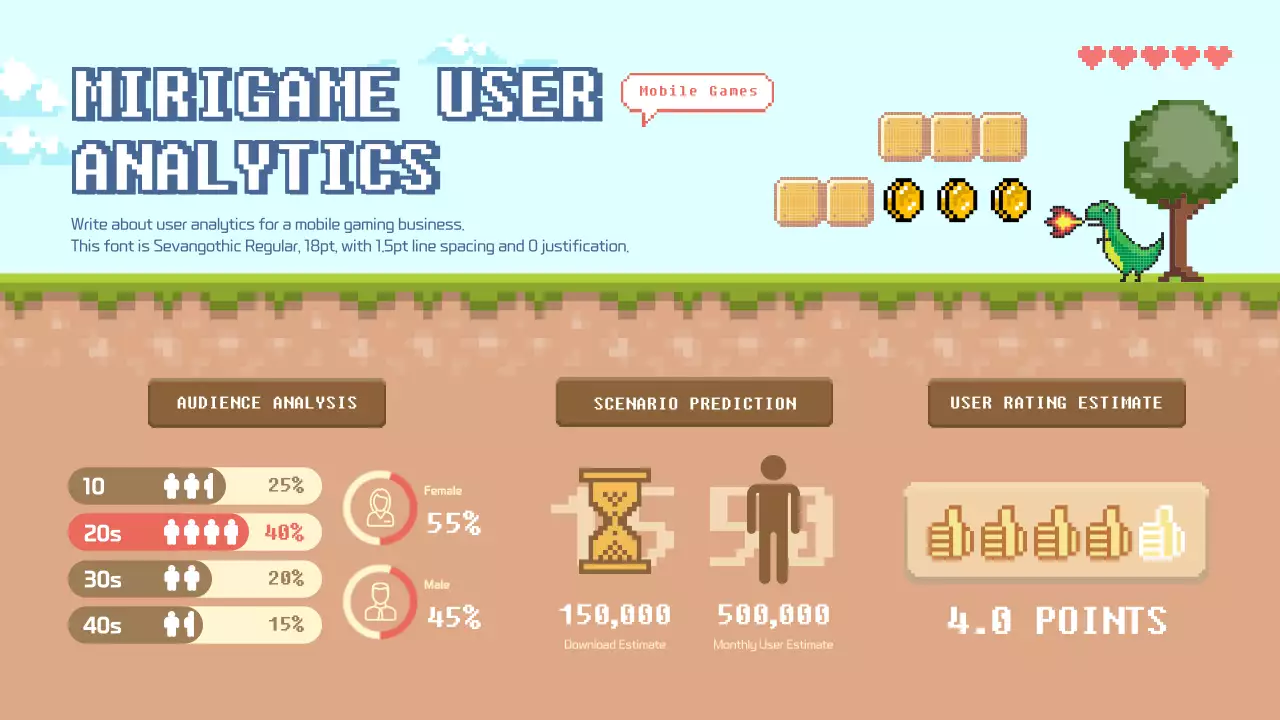 Blue Retro Gaming Analytics Report Infographic