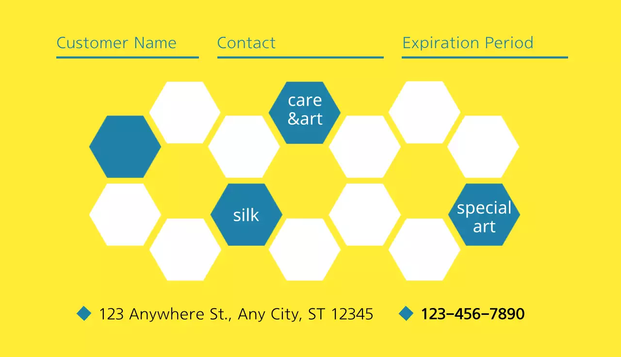 Yellow Modern Nail Art Advertisement Business Card