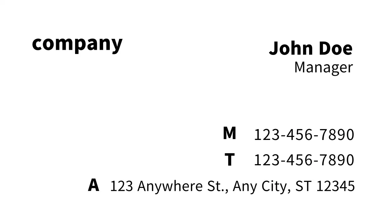 Company Business Card1