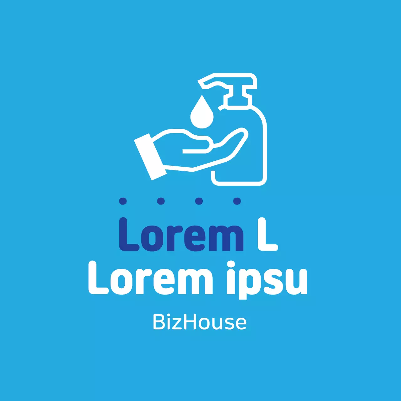 Petunjuk penggunaan pembersih tangan korona bergambar biru