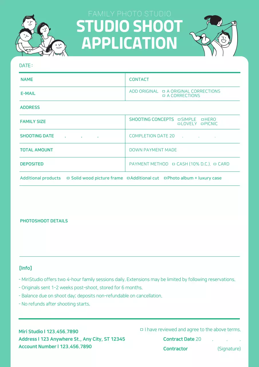 Mint Simple Photography Registration