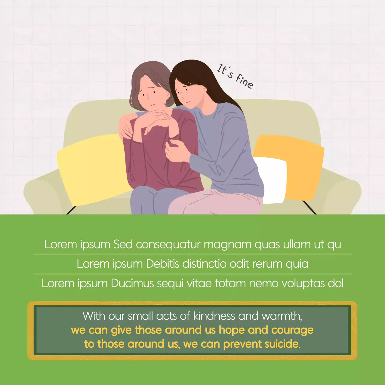 Yellow Minimal Prevention Announcement Instagram Carousel