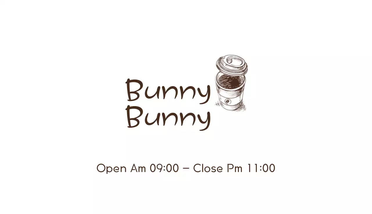 Brown Minimalist Coffee Promotion Business Card