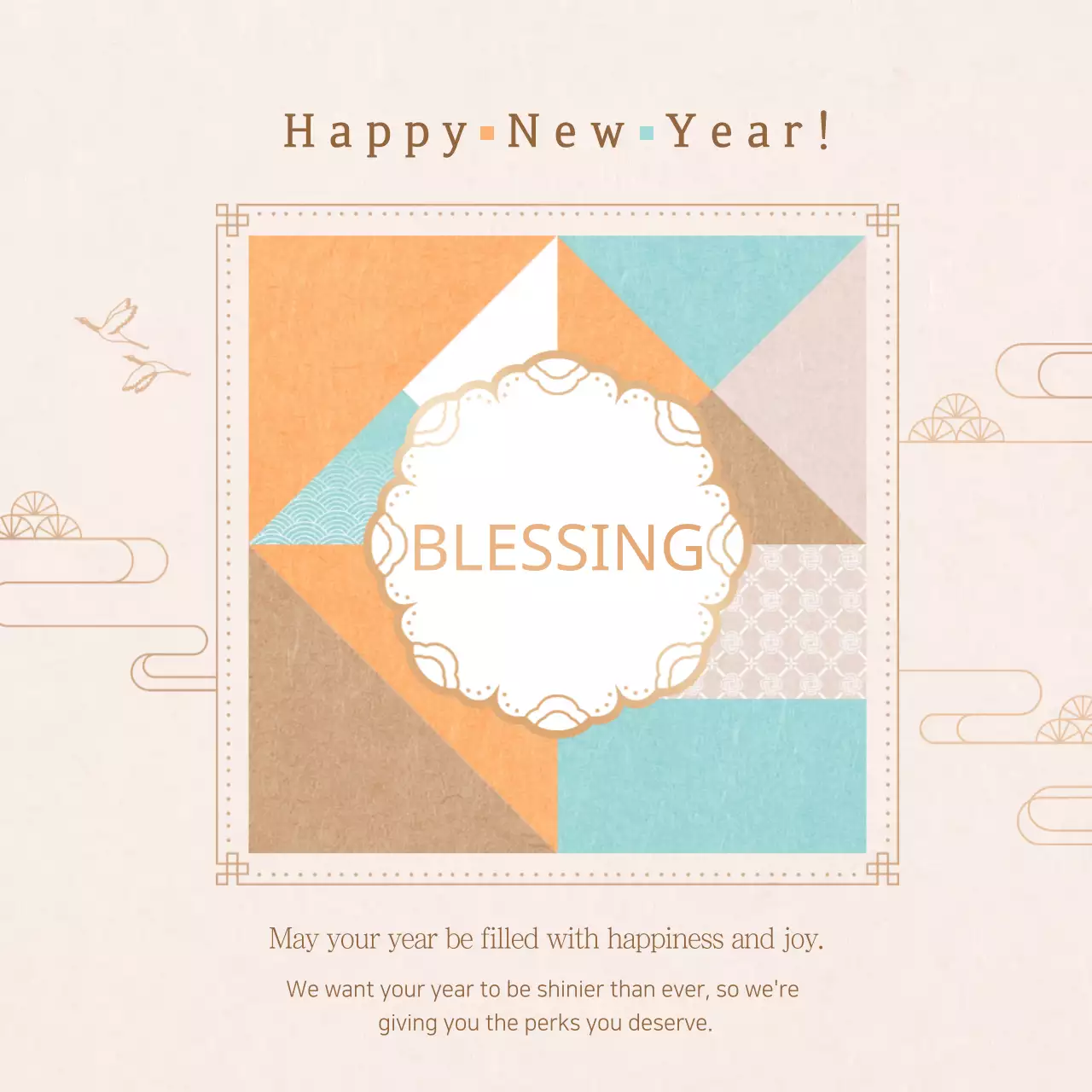 Beige Traditional Blessing Invitation Instagram Post