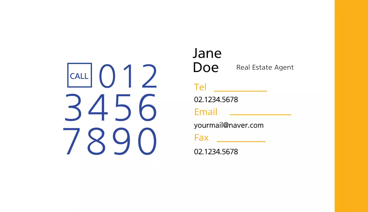 Blue Modern Real Estate Business Card