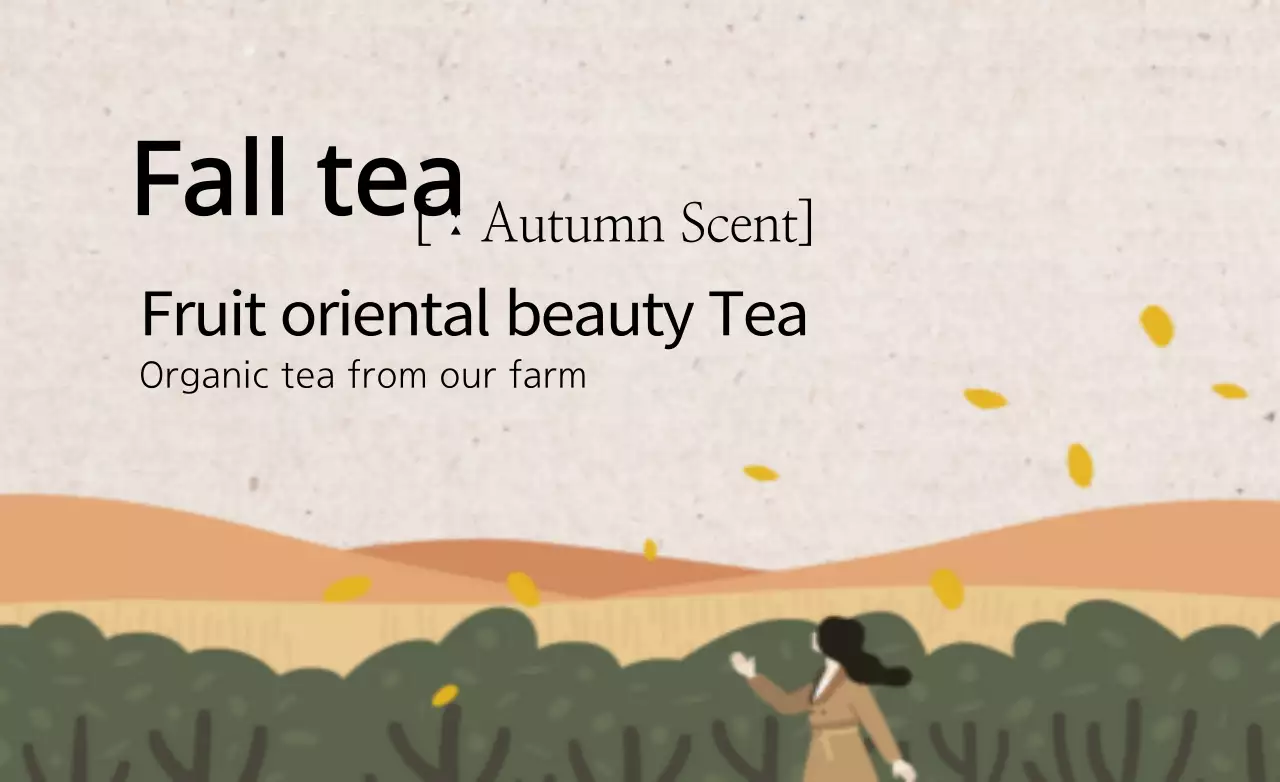 Banner de promoção de chá rústico bege