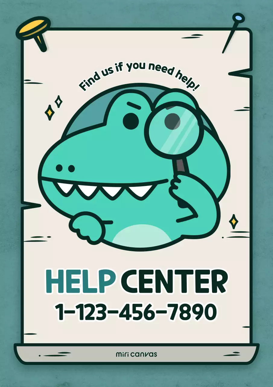 Brown Retro Help Announcement Poster