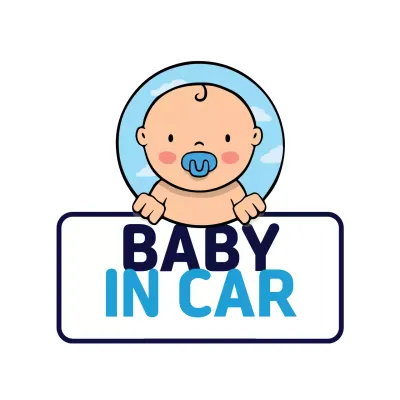 Ilustrasi anak berkuda berwarna putih biru bersih