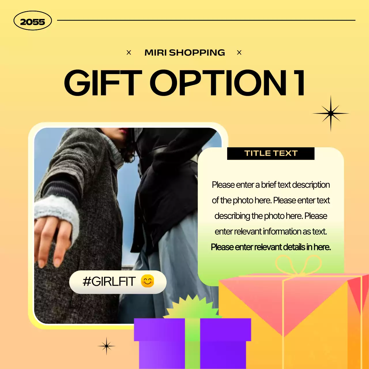 Yellow Modern Celebration Announcement Instagram Carousel