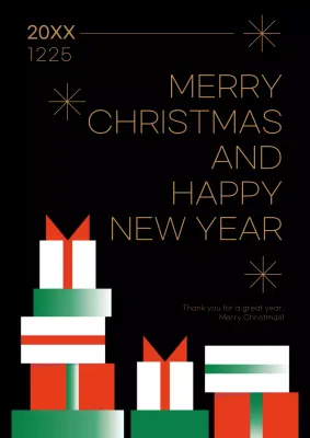 Christmas poster in black