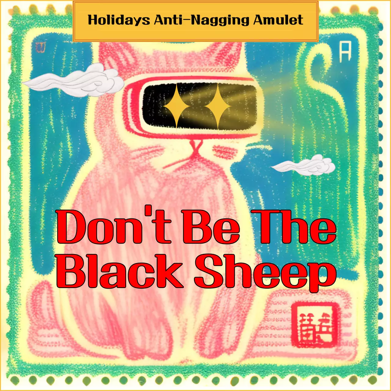 Yellow Retro Holidays Poster Social Media Post