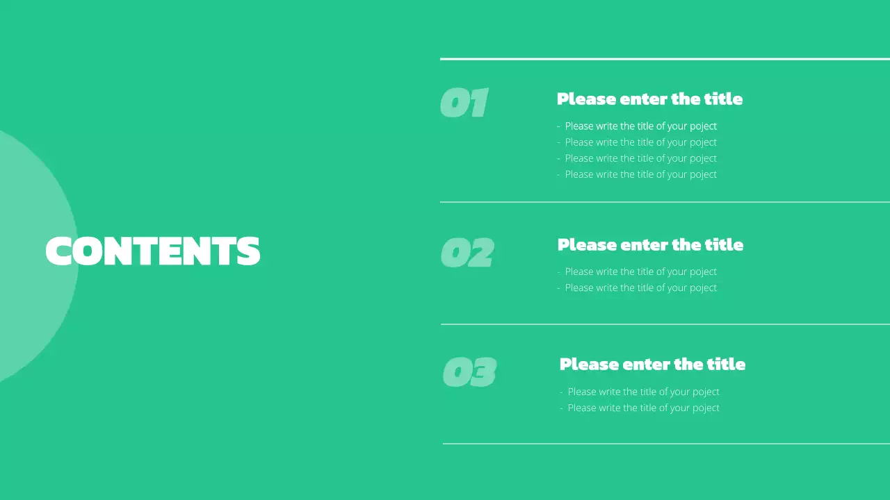 A simple design portfolio in green