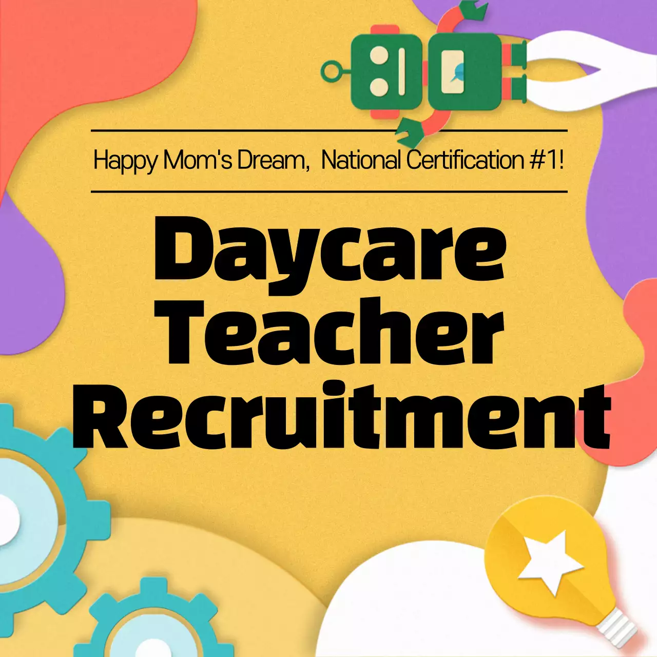 Purple Modern Daycare Advertisement Instagram Post