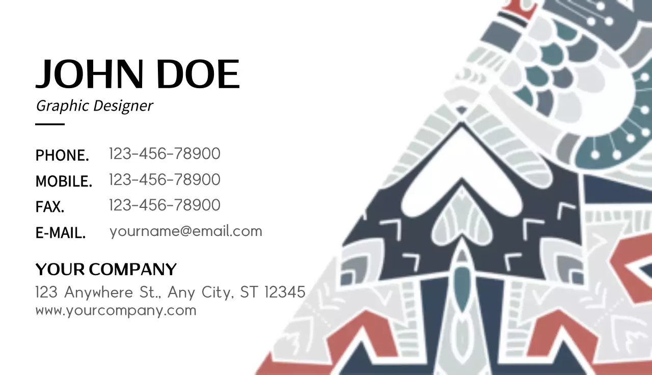 Blue Traditional Business Card