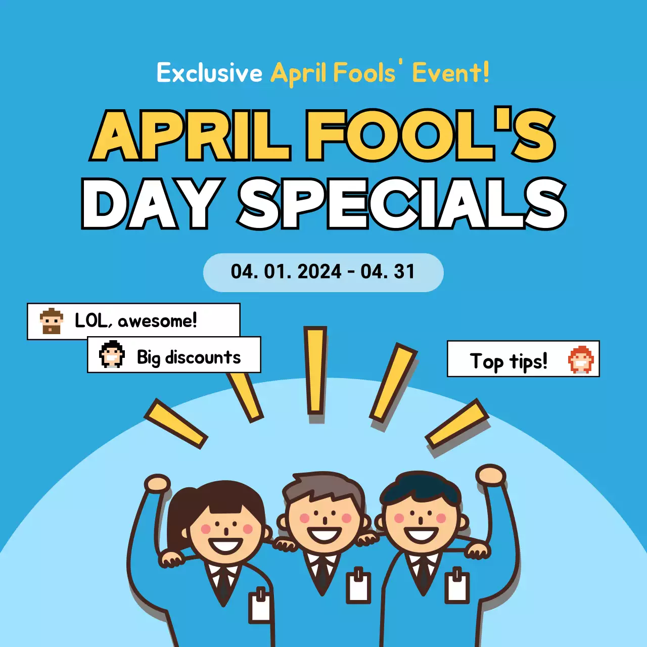 Blue Trendy Event Promotion Social Media Post