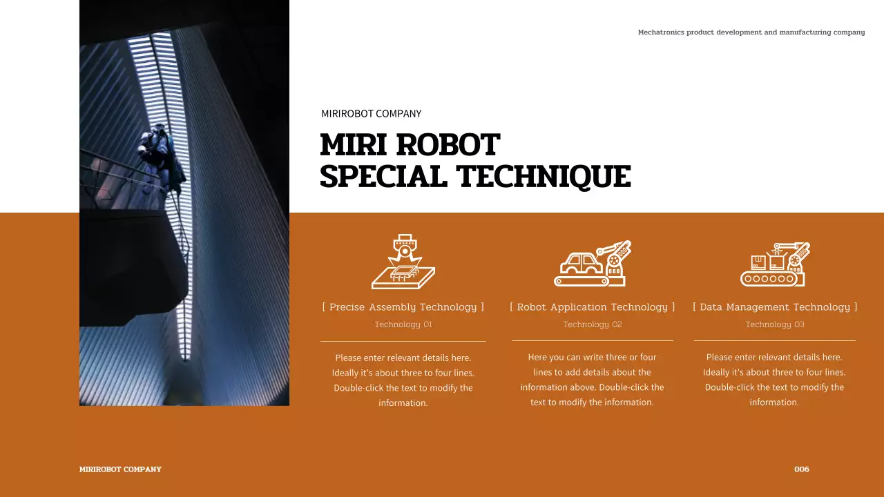 bài thuyết trình về robot màu nâu và trắng