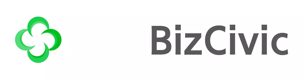 A civic organization logo with a simple green symbol and the name of the organization.