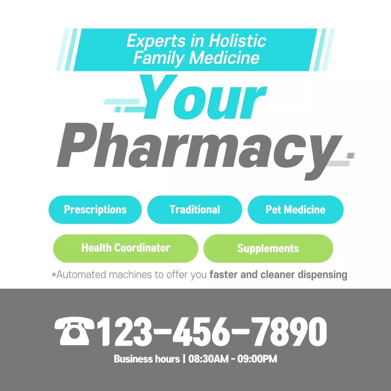 Blue Modern Pharmacy Promotion Instagram Post