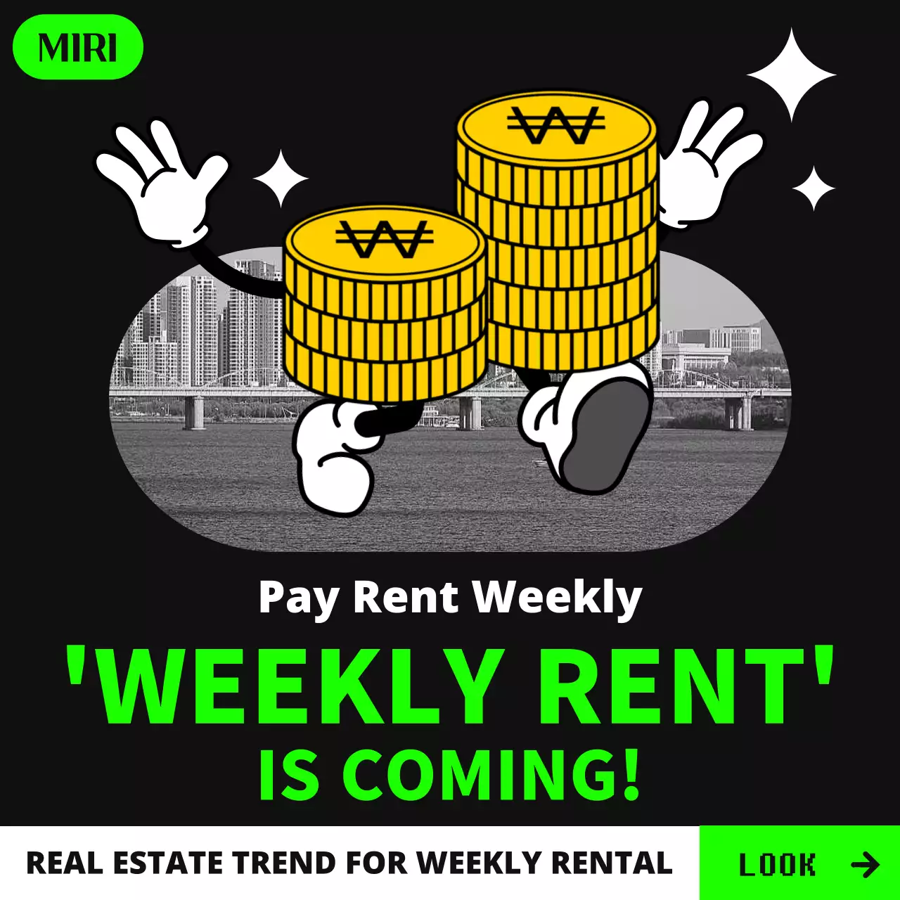 블랙 트렌디 부동산 프로모션 인스타그램 캐러셀