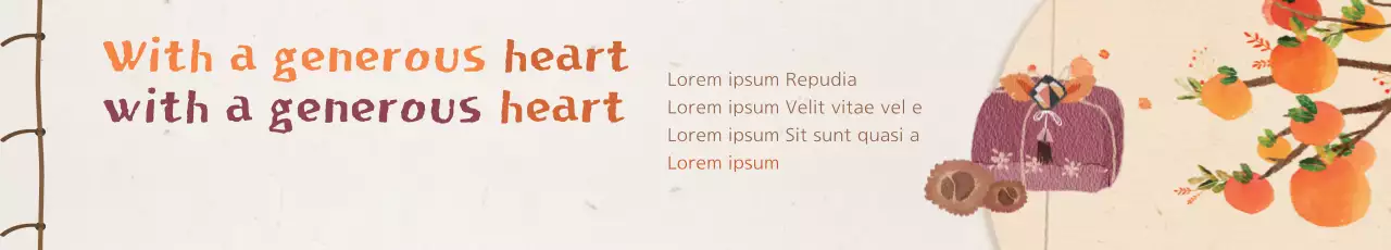 Banner de convite tradicional em forma de coração laranja