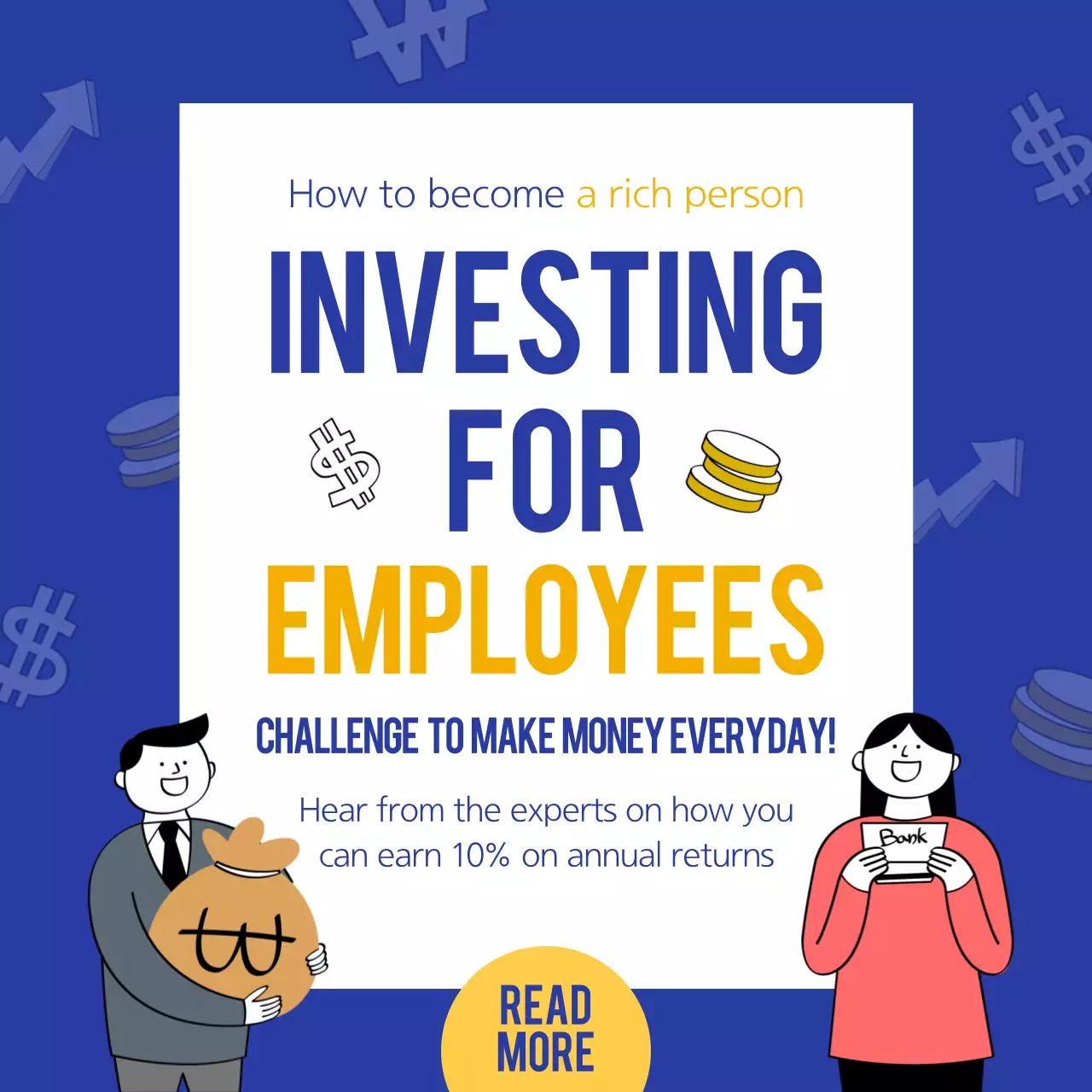 Blue Modern Investing Promotion Instagram Post