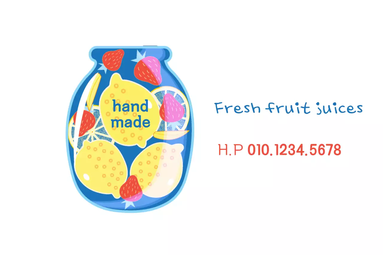 Blue Simple Fruit Advertisement Banner