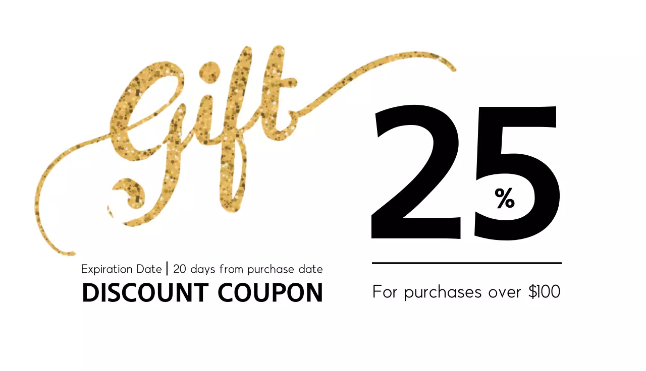 Gold Elegant Discount Promotion Business Card