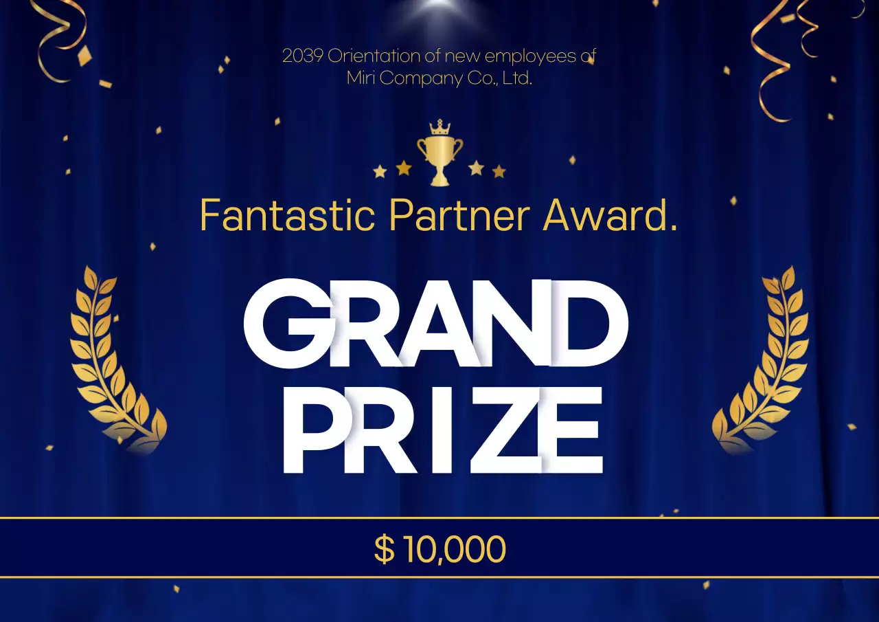 Award-winning formboard design with gold and an award feel