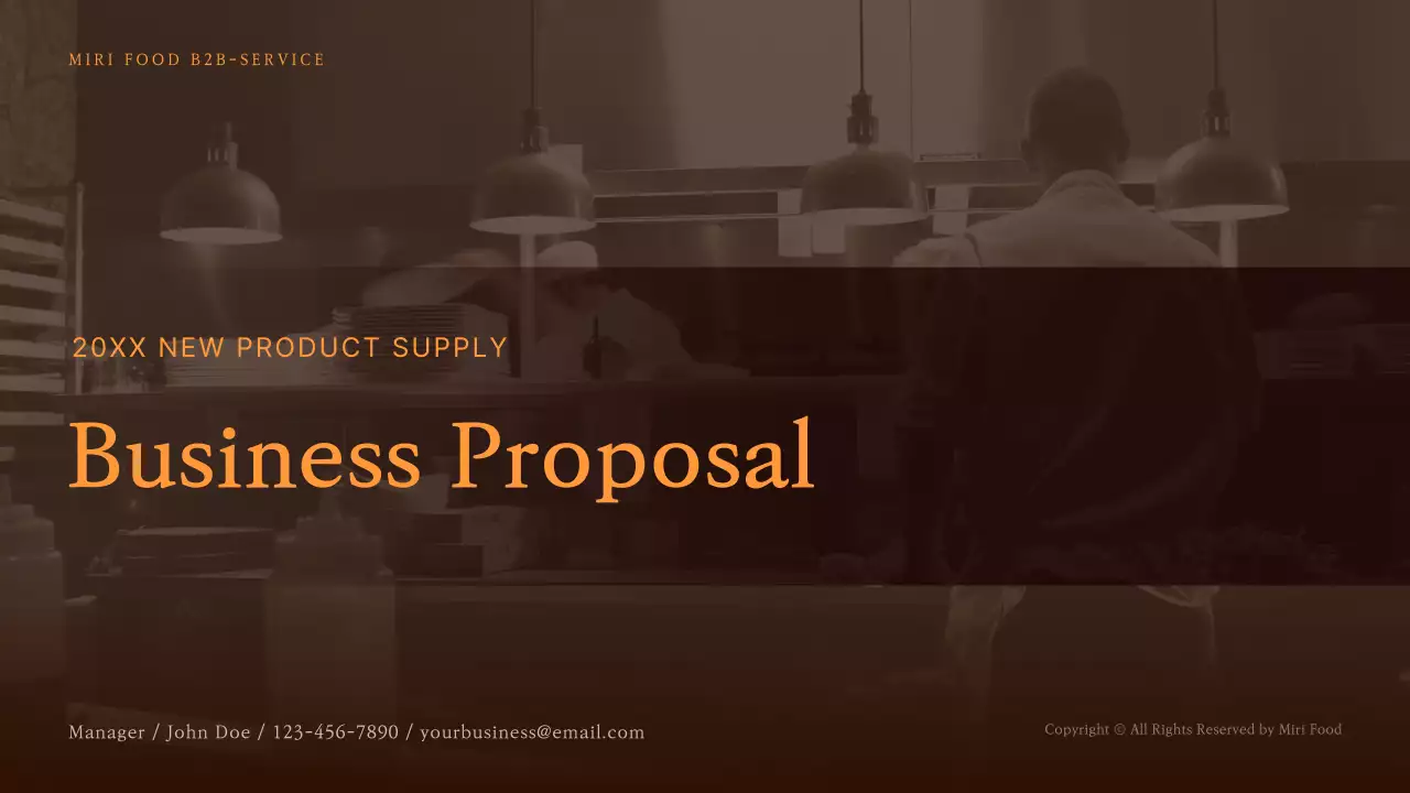 Brown Professional Food Business Proposal Presentation