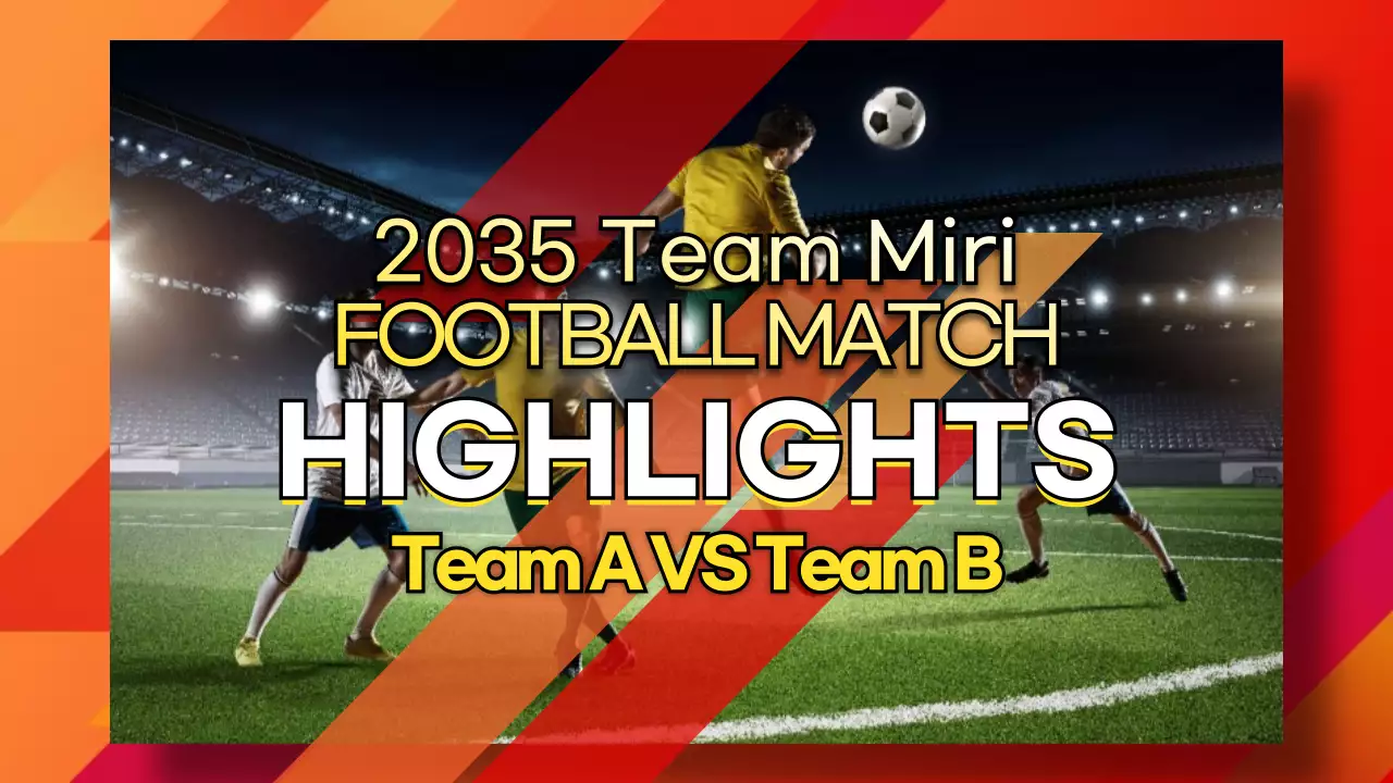 Blue Modern Football Highlights Announcement YouTube Thumbnail