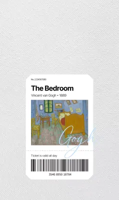 Sleek typography and masterpiece photography in a ticket concept