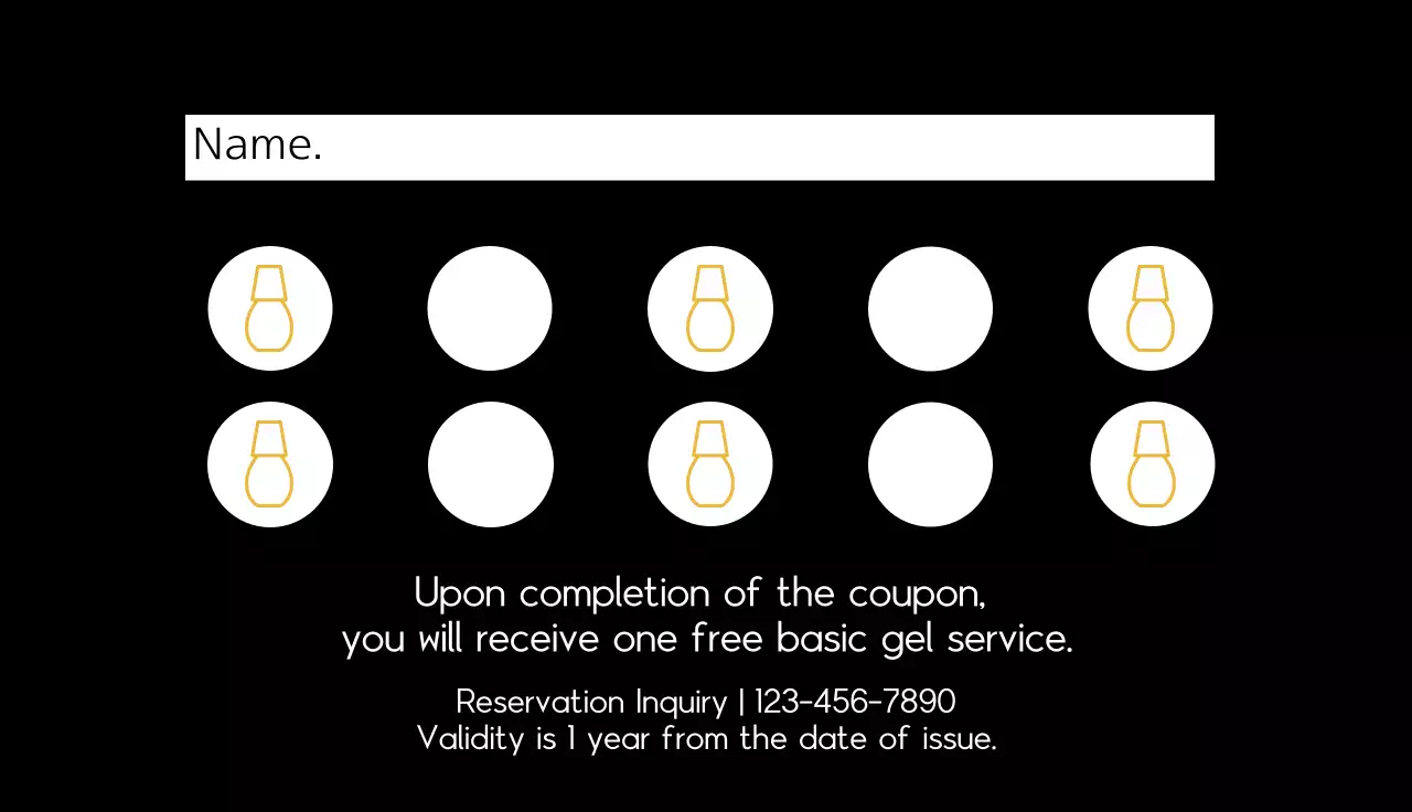 Gold Elegant Nail Promotion Business Card