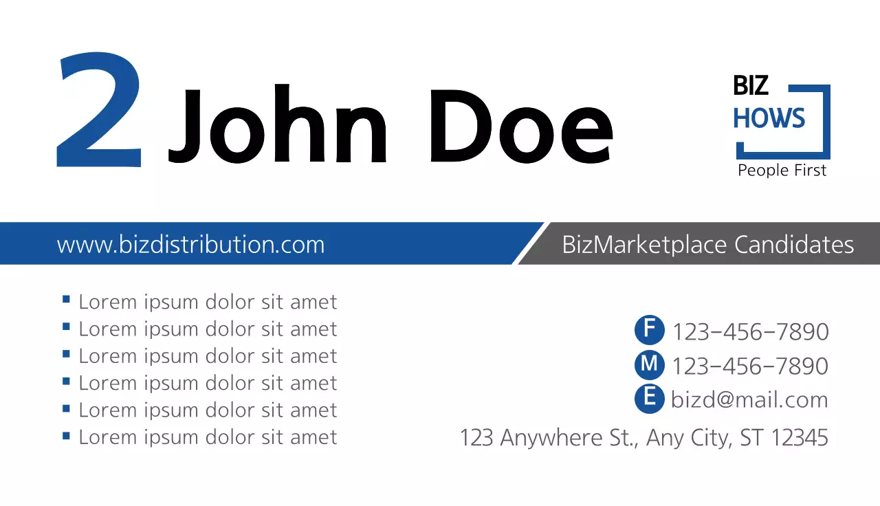 Blue Professional Business Card