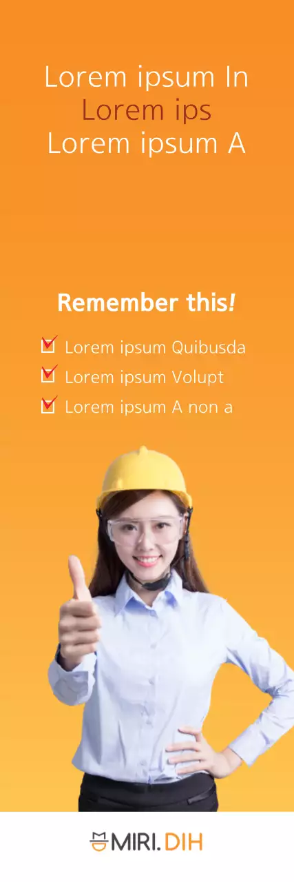 Faixa de promoção de segurança profissional laranja