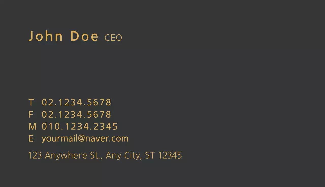 Black Geometric Business Card