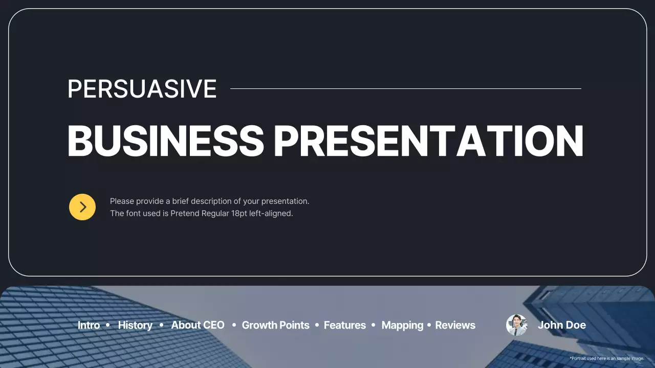 남색과 하늘색 사진을 사용한 심플한 비즈니스용