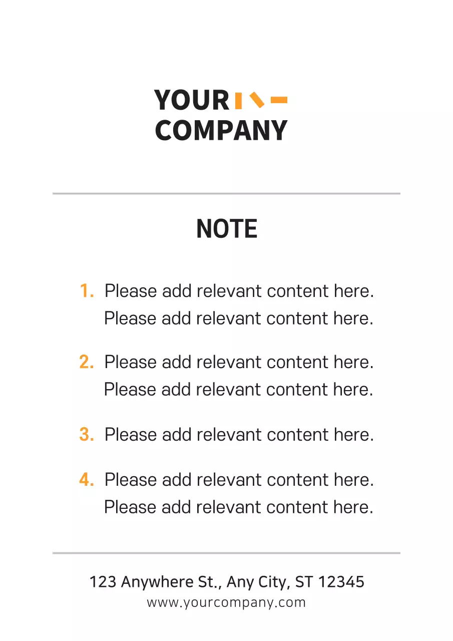 Orange Professional Business Card Poster