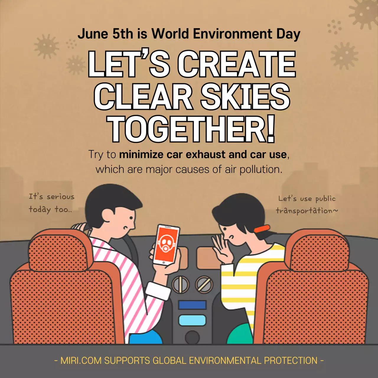 Beige Minimal Environment Announcement Social Media Post