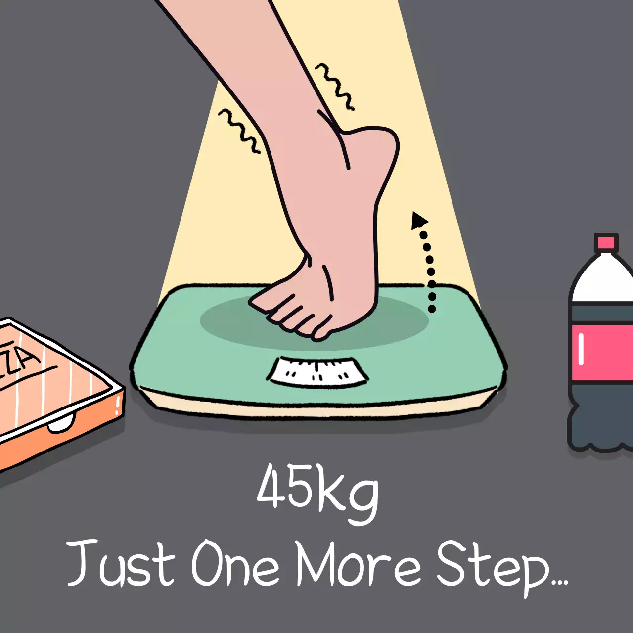 Grey Comic Weight Guide Social Media Post